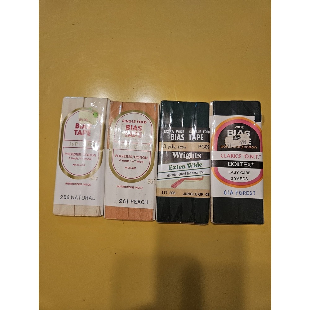 Lot Of 4 Vintage Assorted Bias‎ Tape NIP
